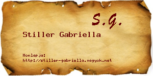 Stiller Gabriella névjegykártya